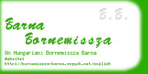 barna bornemissza business card